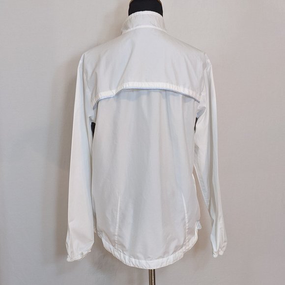 White Nike Wind Breaker Rain Jacket Pullover - Picture 6 of 7